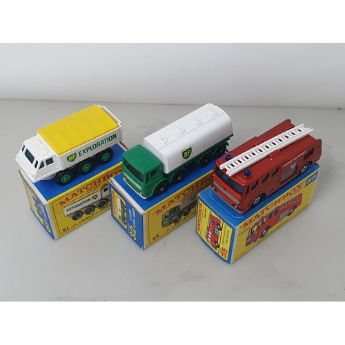 215 - Six boxed Matchbox Lesney Models including No.16 Case Tractor, No.21 Foden Concrete Truck, No.25 For... 