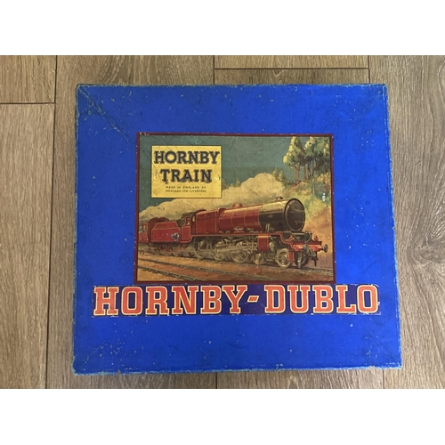 22 - Hornby Dublo EDG7 Royal Scot Tank Goods Set, contents in Nr mint-mint condition, box base in excelle... 