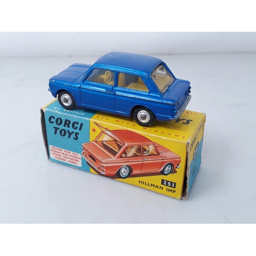 244 - A boxed Corgi Toys No.251 Hillman Imp and a boxed No.318 Lotus Elan S2.