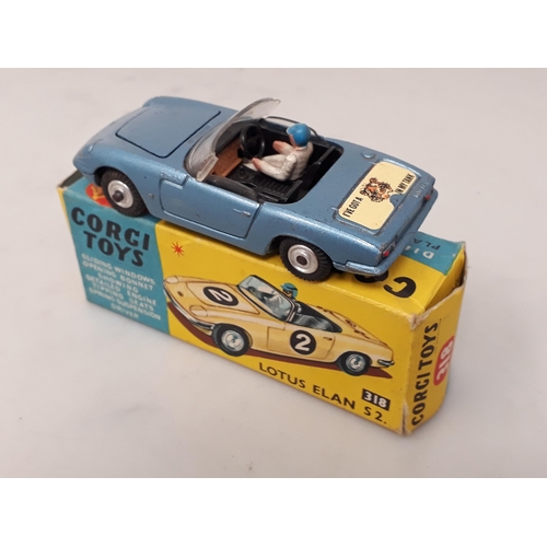 244 - A boxed Corgi Toys No.251 Hillman Imp and a boxed No.318 Lotus Elan S2.