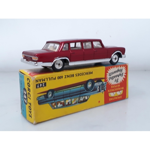 245 - A boxed Corgi Toys No.247 metallic red Mercedes-Benz 600 Pullman