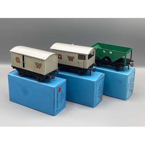 25 - Three Hornby Dublo Brian Huxley limited edition Wagons based on the '0' gauge versions. All with wor... 