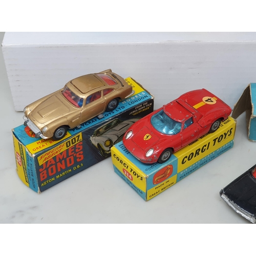 260 - Five part boxed Corgi Toys in varying condition including No.220 Chevrolet Impala, No.475 Citroen Sa... 