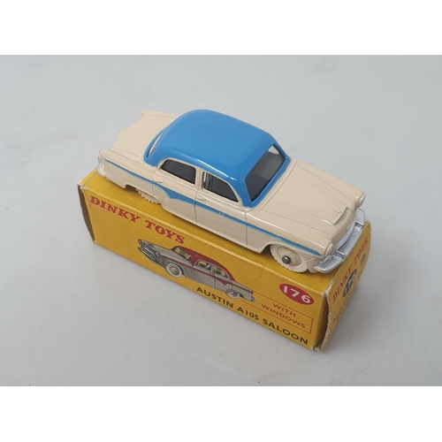 272 - A boxed Dinky Toys No.176 blue and cream Austin A105 Saloon