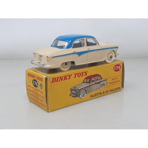 272 - A boxed Dinky Toys No.176 blue and cream Austin A105 Saloon