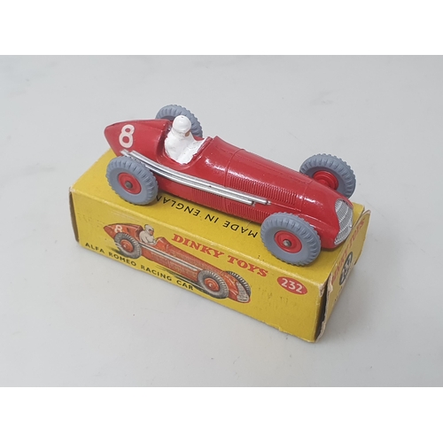 275 - A boxed Dinky Toys No.232 Alfa Romeo Racing Car with plastic hubs