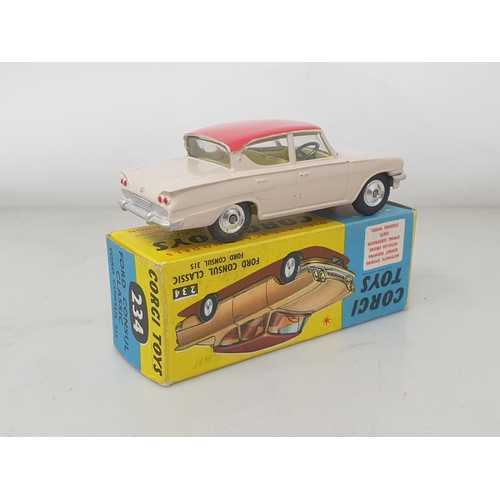 287 - A boxed Corgi Toys No.234 cream and pink Ford Consul Classic