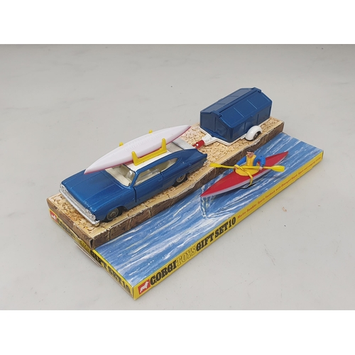 296 - A boxed Corgi Toys Gift Set No.10 Marlin-Rambler with Kayak and Camping Trailer