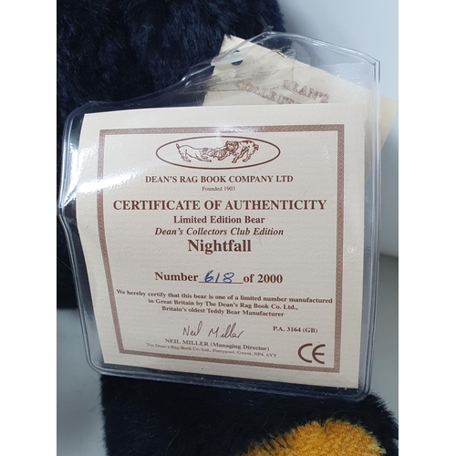 308 - A Dean's 'Nightfall' Limited Edition Bear, No.618/2000 with Certificate of Authenticity