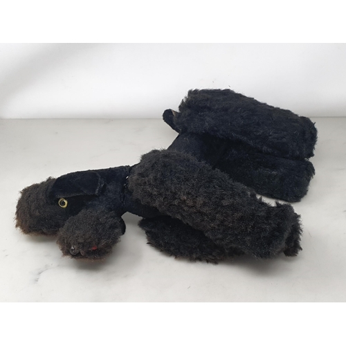 335 - A vintage black Poodle Teddy 12in