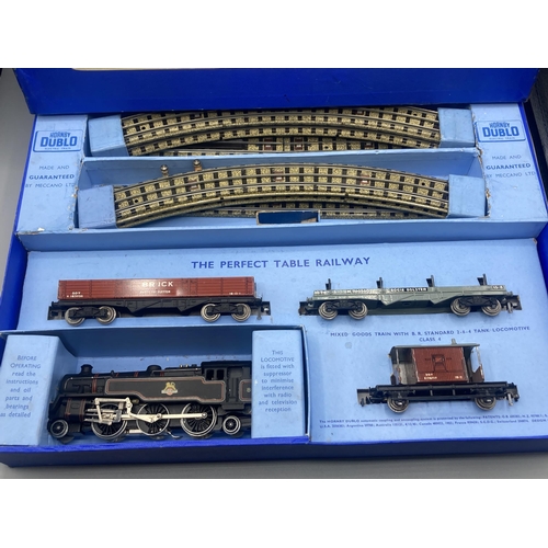 36 - Hornby Dublo EDG18 2-6-4T Goods Set. Locomotive and wagons in mint condition, has had little or no u... 