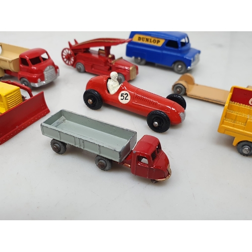 372 - Nine Lesney Matchbox early issues including Maserati, Tipper Lorry, Dozer, etc.