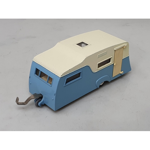 385 - A boxed Dinky Toys No.188 blue and cream Caravan and a boxed 190 yellow Caravan