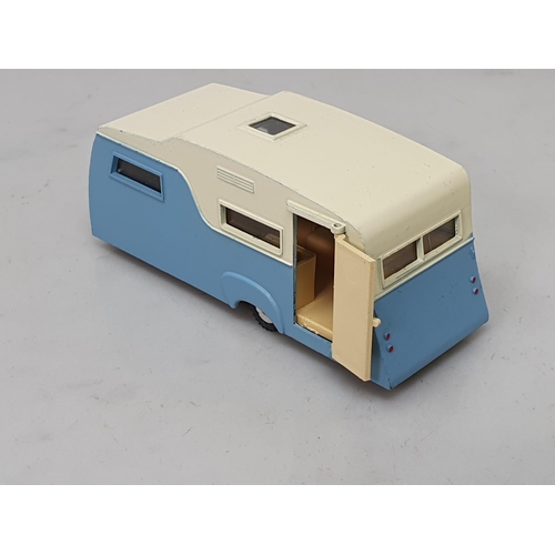 385 - A boxed Dinky Toys No.188 blue and cream Caravan and a boxed 190 yellow Caravan