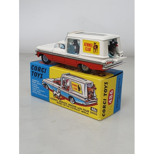 388 - A boxed Corgi Toys No.486 Kennel Service Wagon with four Dogs