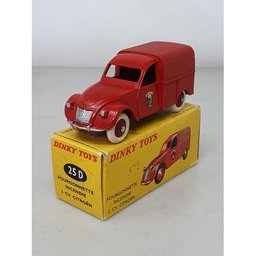 394 - A boxed French Dinky Toys No.25D Citroen 2CV Fire Van