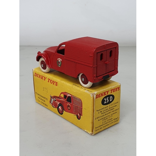 394 - A boxed French Dinky Toys No.25D Citroen 2CV Fire Van