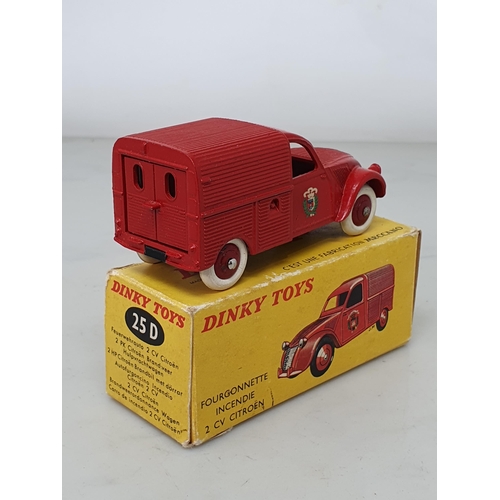 394 - A boxed French Dinky Toys No.25D Citroen 2CV Fire Van