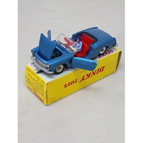 428 - A boxed French Dinky Toys No.528 blue Peugeot 404 Cabriolet