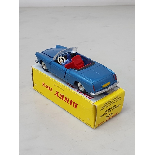 428 - A boxed French Dinky Toys No.528 blue Peugeot 404 Cabriolet