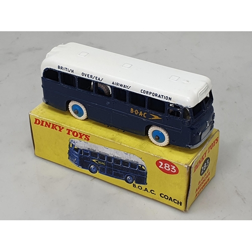 451 - A boxed Dinky Toys No.283 BOAC Coach with white tyres and gloss baseplate