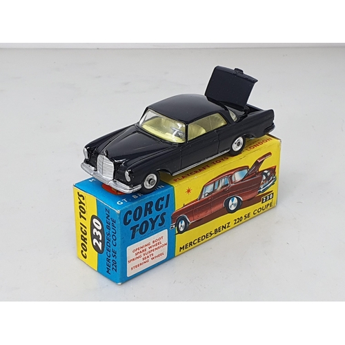 462 - A boxed Corgi Toys No.230 black Mercedes-Benz 220 SE Coupe