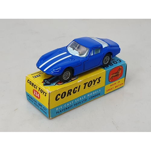 469 - A boxed Corgi Toys No.324 white Marcos 1800 GT