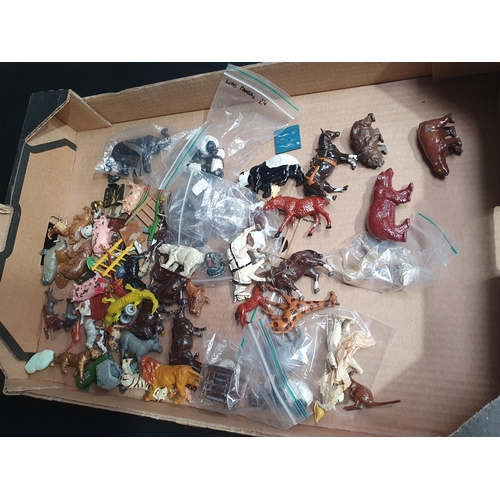 472 - A tray of Britains metal Farm and Zoo Animals