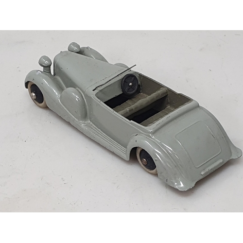 481 - A Dinky Toys early grey Lagonda with grey seats and solid steering wheel