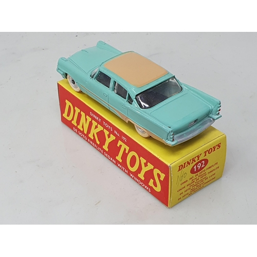 484 - A boxed Dinky Toys No.192 green and tan De Soto Fireflite Sedan