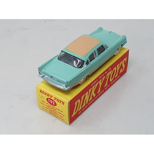 484 - A boxed Dinky Toys No.192 green and tan De Soto Fireflite Sedan