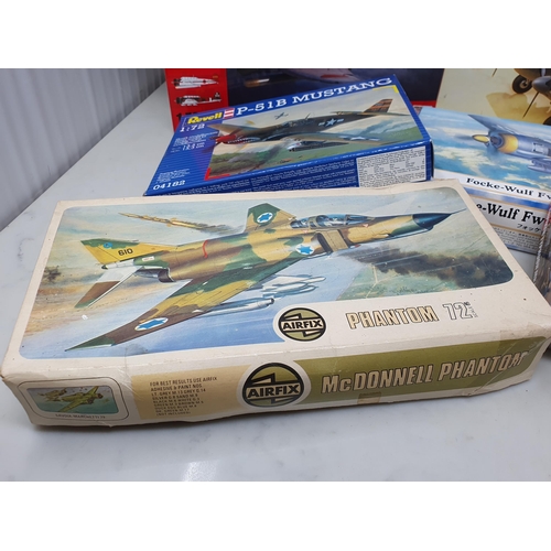 534 - Ten boxed Airfix, Revell and Tamiya 1:72 scale Kits including Ju-87, De Haviland Mosquito, Nakajima ... 