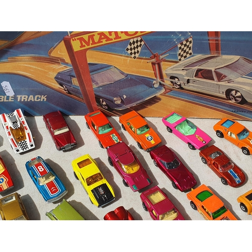 561 - Two boxes of Matchbox Hot Wheels and Superfast Models, an SF-2 Loop Set and an SF-5 Double Track Rac... 