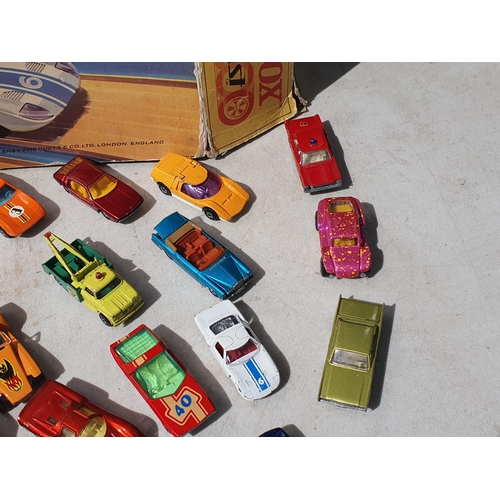 561 - Two boxes of Matchbox Hot Wheels and Superfast Models, an SF-2 Loop Set and an SF-5 Double Track Rac... 