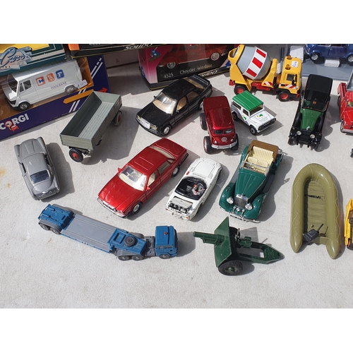 563 - A box of modern diecast Models including Solido, Real Wheels and Corgi