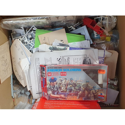 574 - Two boxes of vacuum Sierra Models, Wings and Joystick Aircraft Kits, part Kits and plastic Figures