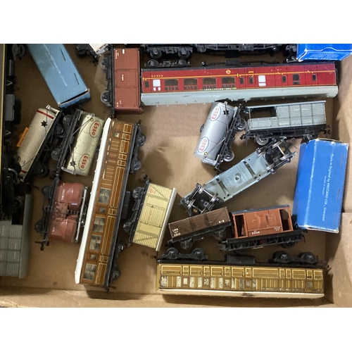 63 - Quantity of Hornby Dublo Rolling Stock; eleven Coaches including 4081/2 and twenty four Wagons, some... 