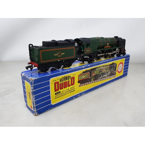 89 - Hornby Dublo 3236 West Country Class Locomotive 'Dorchester', boxed and EDL11 A4 Locomotive 'Silver ... 