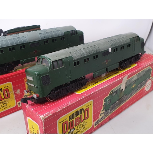 97 - Two Hornby Dublo 2232 Co-Co diesel Locomotives, boxed and 2321 'Bristol Castle' Locomotive, boxed (b... 