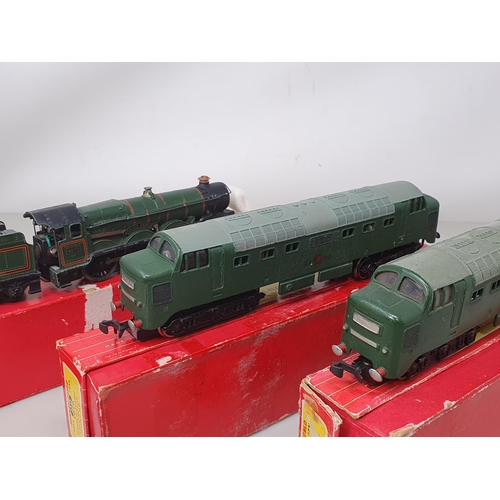 97 - Two Hornby Dublo 2232 Co-Co diesel Locomotives, boxed and 2321 'Bristol Castle' Locomotive, boxed (b... 