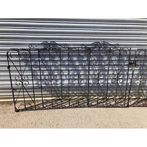 239 - Two wrought iron Garden Gates 5ft 3in W and 3ft 6in W