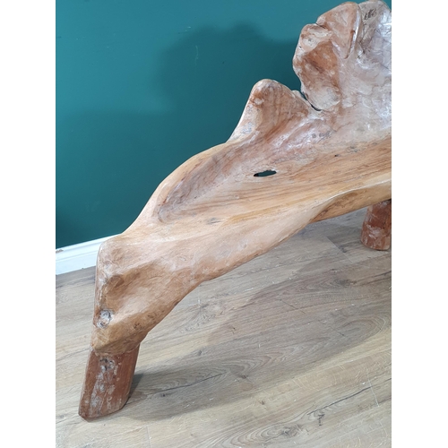 544 - A Root Wood Bench, 2ft 8