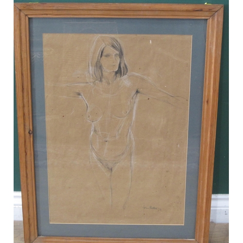 431 - JOHN SKELTON. 'Working Drawing for Torso', signed, with artist's label verso, ink wash, 28 x 17 in; ... 