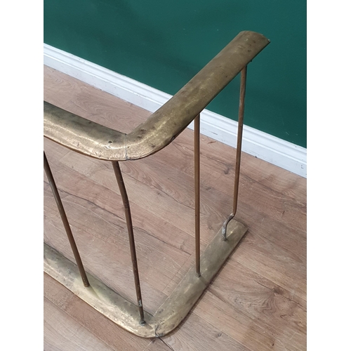 25 - An antique brass Nursery Fender 3ft 6in W x 2ft H (R4)