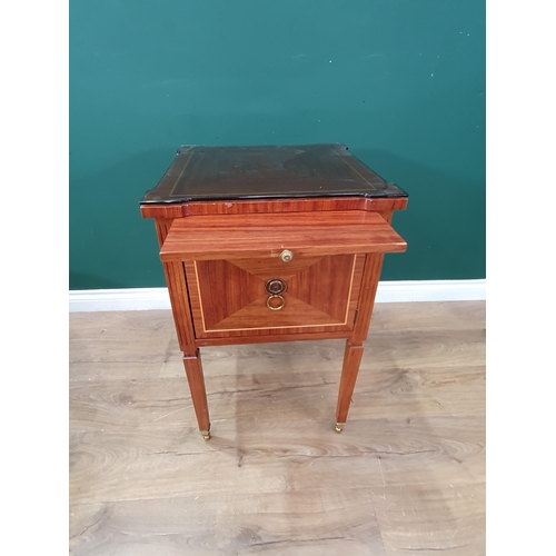 45 - A rosewood Dressing Table fitted two drawers 4ft 4in W x 2ft 6in H and a pair of Bedside Cupboards 2... 