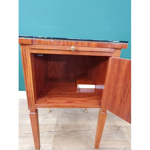 45 - A rosewood Dressing Table fitted two drawers 4ft 4in W x 2ft 6in H and a pair of Bedside Cupboards 2... 