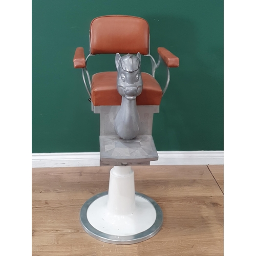 476 - A child's Hairdresser's Chair with horse head 3ft 5in H x 1ft 6in W (R2)