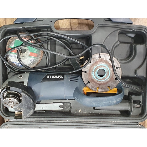 522 - A Titan Planer, hammer Drill, a Titan Sander and an Anglegrinder, passed PAT  (R4)