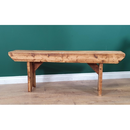 528 - A pine Bench 4ft L x 1ft 6in H (R3)