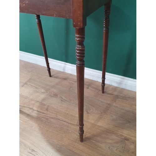 569 - An antique mahogany oval Occasional Table on fine turned supports 2ft 4in H x 2ft 1in W (R5)